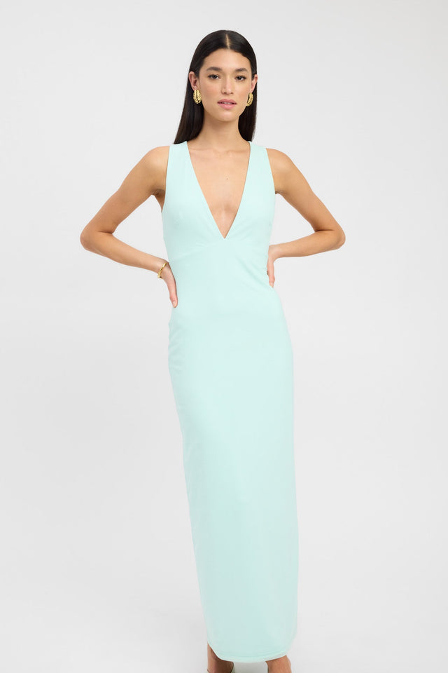 product Bolt Open Back Dress Kookai Straight Maxi Relaxed Asymmetry white womens-dresses