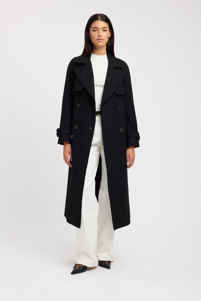 front Berlin Trench Kookai Long sleeve Trench-coat Full length womens-coats-and-jackets