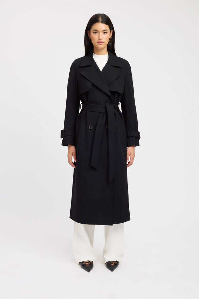 side Berlin Trench Kookai Long sleeve Trench-coat Full length womens-coats-and-jackets