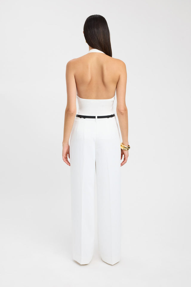 back Lola Lace Up Halter Kookai Fitted Roundneck Sleeveless Womens-Blouse