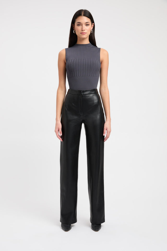 front Phoenix Staple Pant Kookai Wide-leg High-rise black womens-regular-pants
