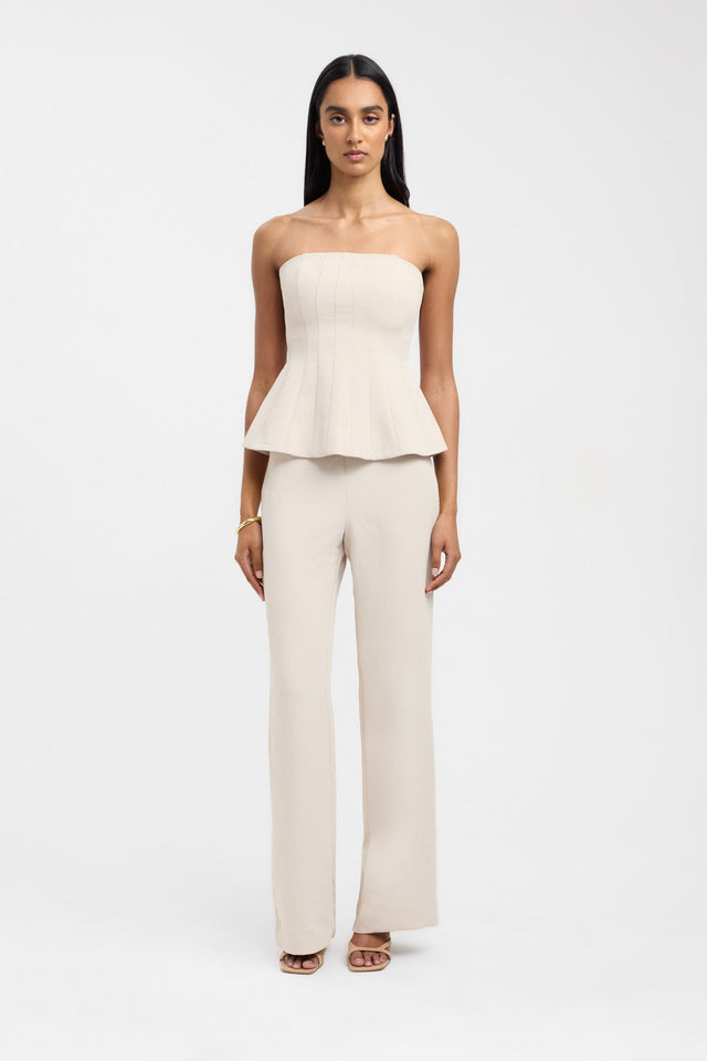 front Oyster Core Low Rise Pant Kookai relaxed Low-rise brown womens-regular-pants