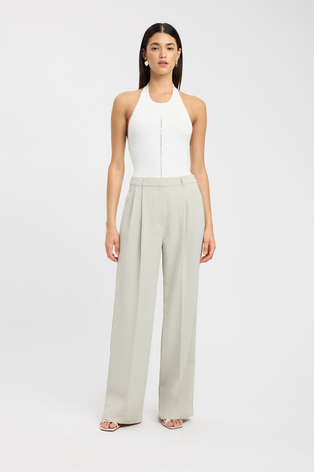 front Opal Adjustable Pant Kookai Wide-leg High-rise grey womens-regular-pants