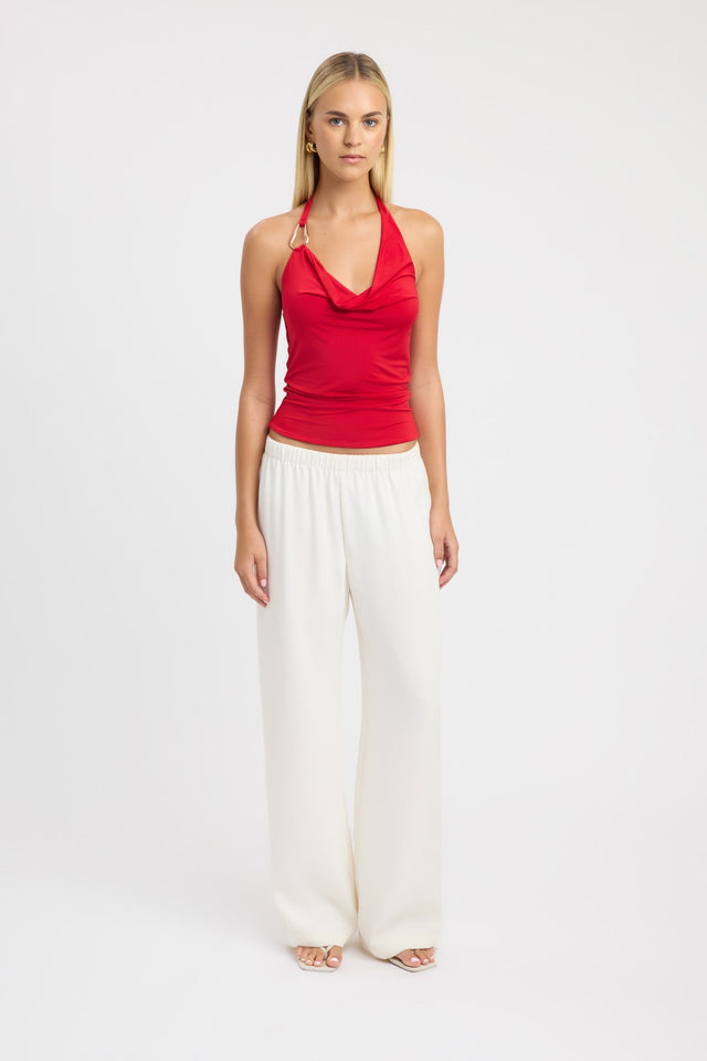 front Char Cowl Top Kookai Fitted Thick strap Cowl womens-singlets