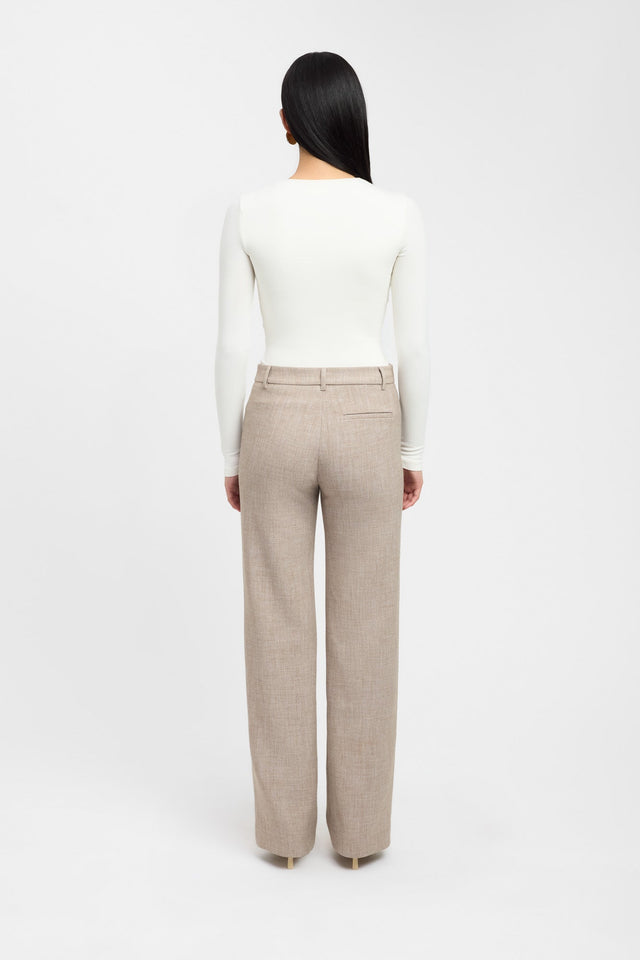 back High Crew Top Kookai Fitted Roundneck Long sleeve Womens-Blouse