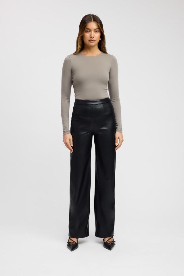 product High Crew Top Kookai Fitted Roundneck Long sleeve Womens-Blouse