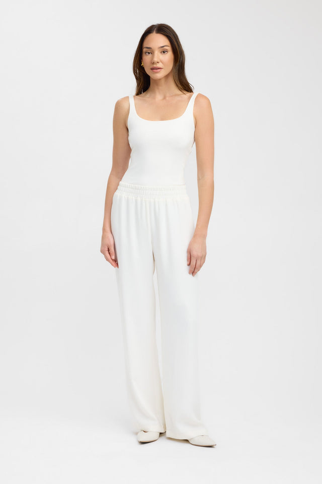 side Arden Tank Kookai Fitted Squareneck Sleeveless Womens-Blouse