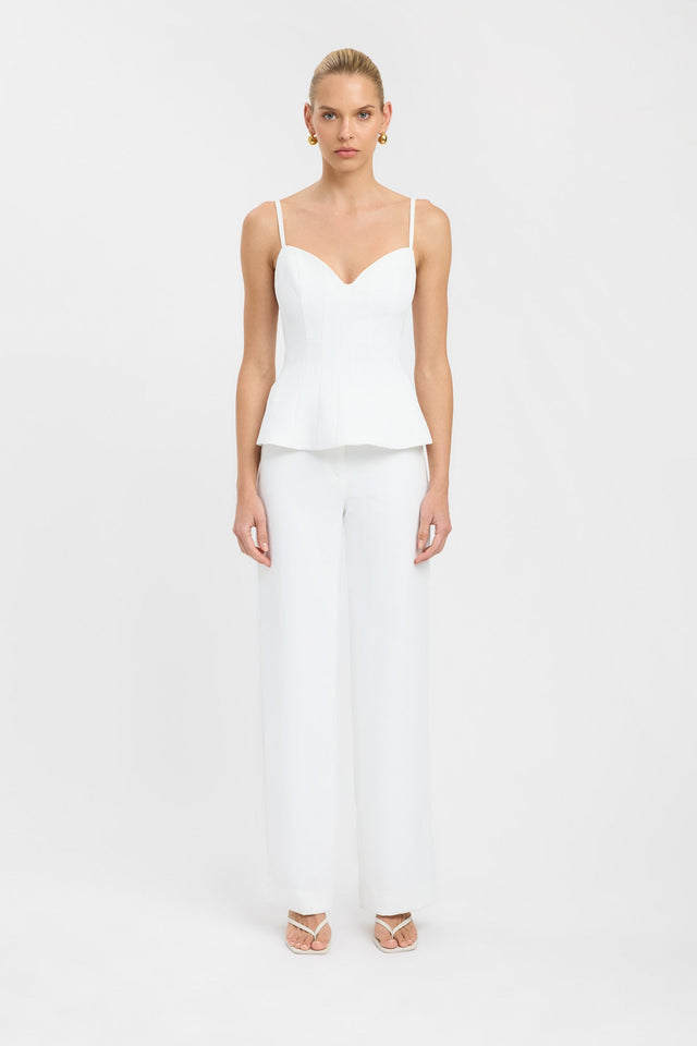 front Oyster Seam Top Kookai Relaxed Sweetheart Sleeveless Womens-Blouse