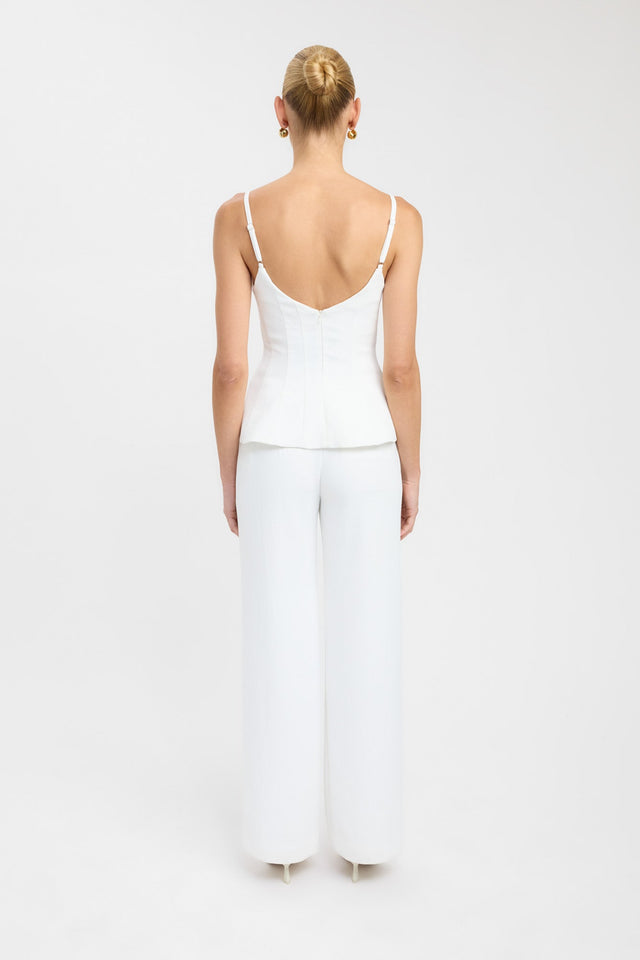 back Oyster Seam Top Kookai Relaxed Sweetheart Sleeveless Womens-Blouse