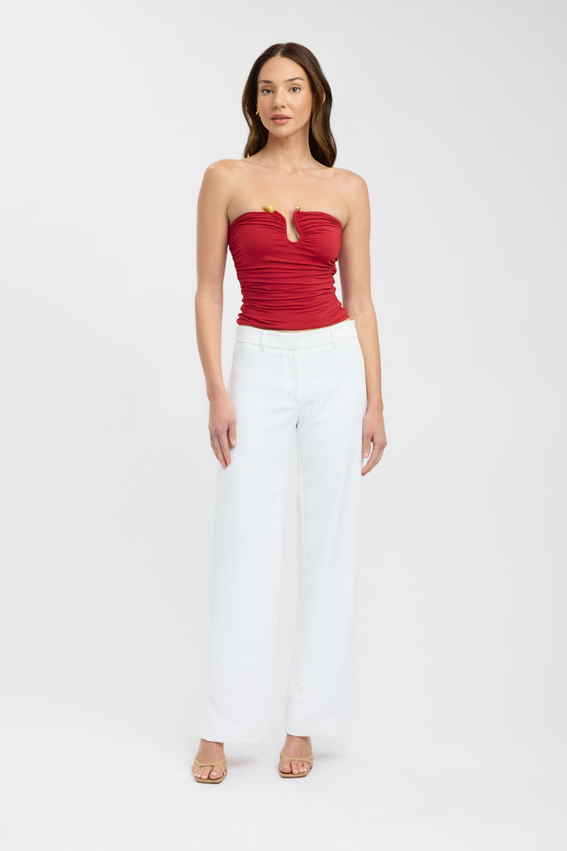 product Tayla Trim Top Kookai Fitted Sweetheart Sleeveless Womens-Blouse