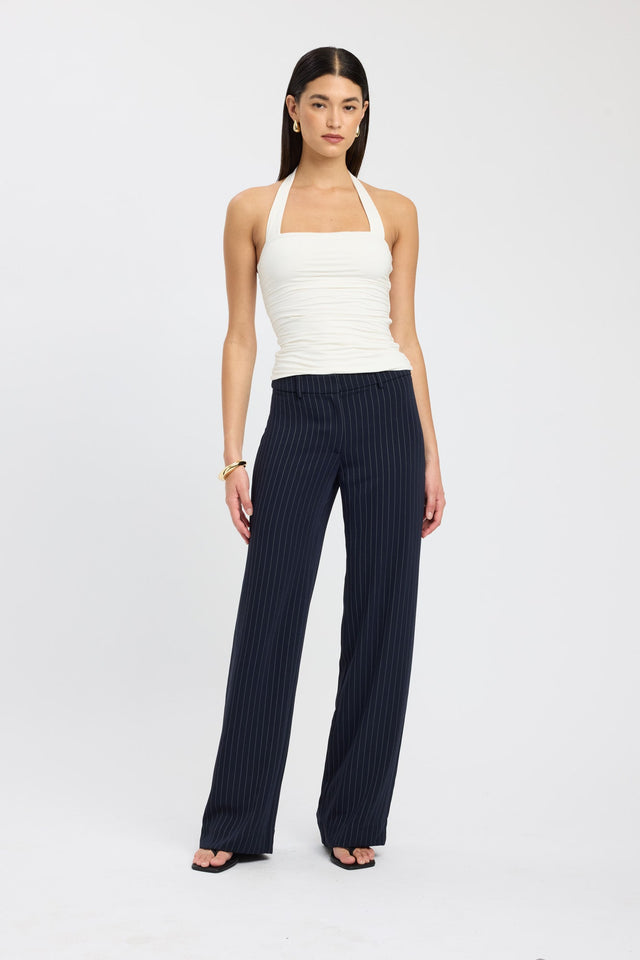 front Hailey Halter Top Kookai Fitted Strapless Square white womens-singlets