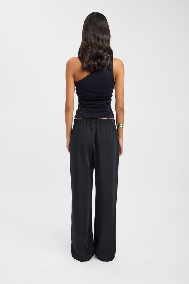 back Solene Top Kookai Fitted Asymmetry Sleeveless Womens-Blouse