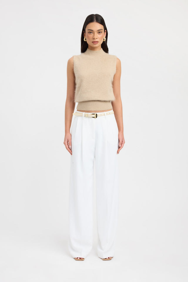 side Geneva Tank Kookai Relaxed High-neck black womens-singlets