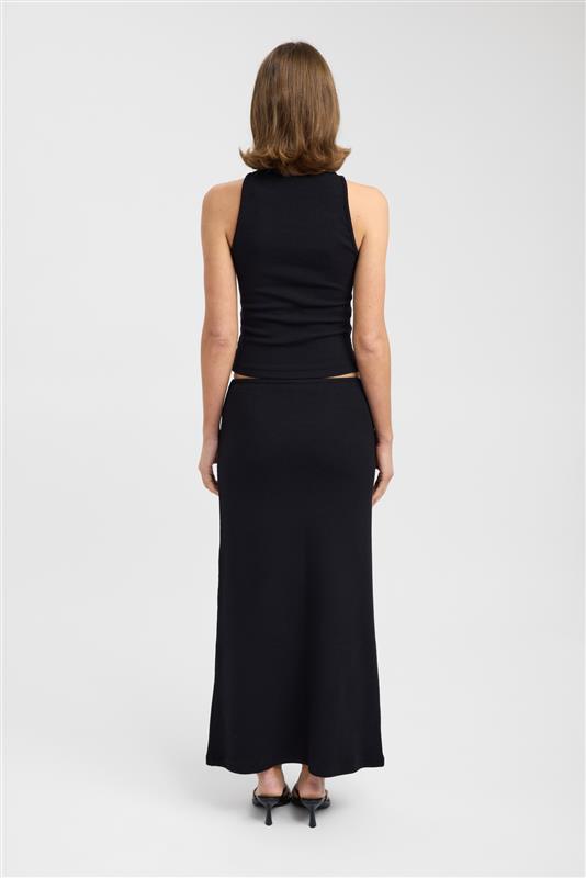 back Casper Top Kookai Fitted Thick strap Round black womens-singlets 