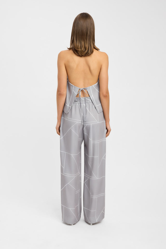 back Alia Wide Leg Pant Kookai Wide-leg High-rise grey womens-regular-pants 