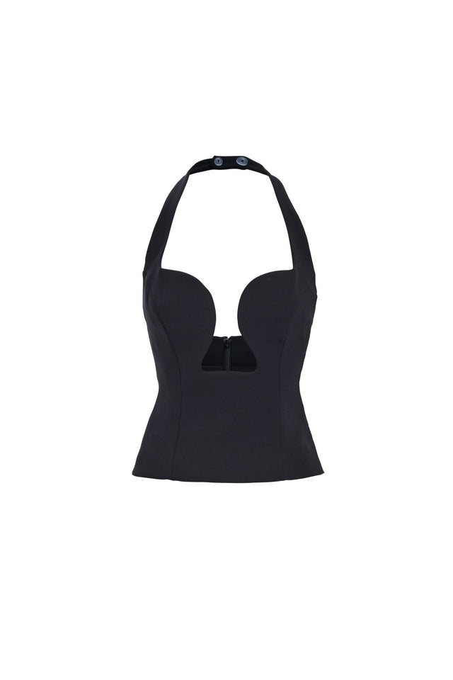 product Alto Low Cut Top Kookai Fitted Plungeneck Sleeveless Womens-Blouse 