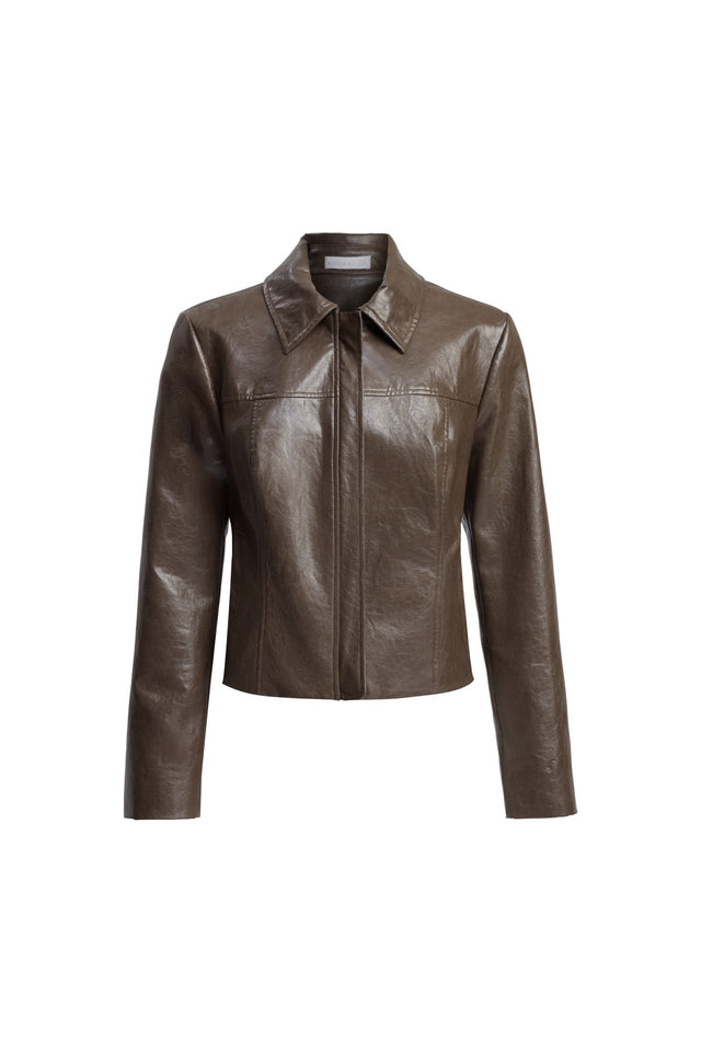 back Andes Jacket Kookai Long sleeve Regular Regular brown womens-coats-and-jackets 