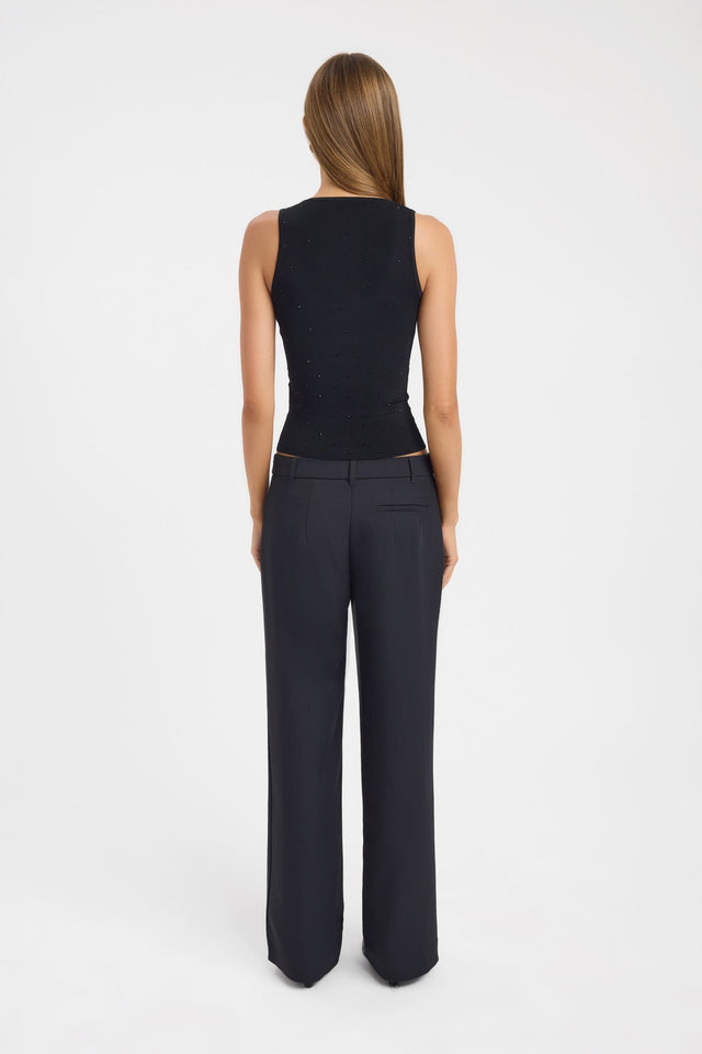 back Riviera Top Kookai Fitted Scoopneck Sleeveless Womens-Blouse 