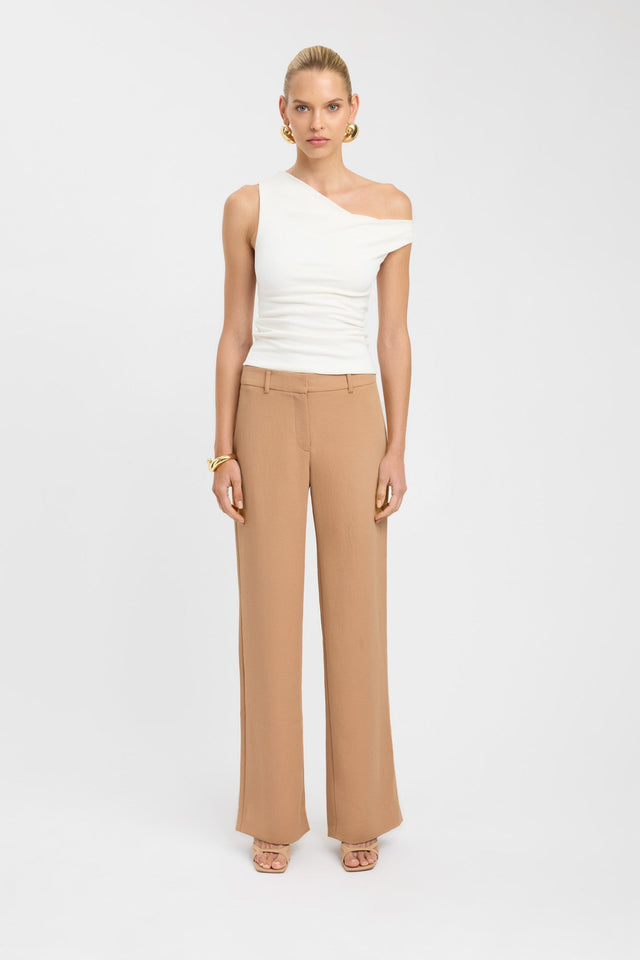 front Ariel Low Rise Pant Kookai Wide-leg Mid-rise beige womens-regular-pants 