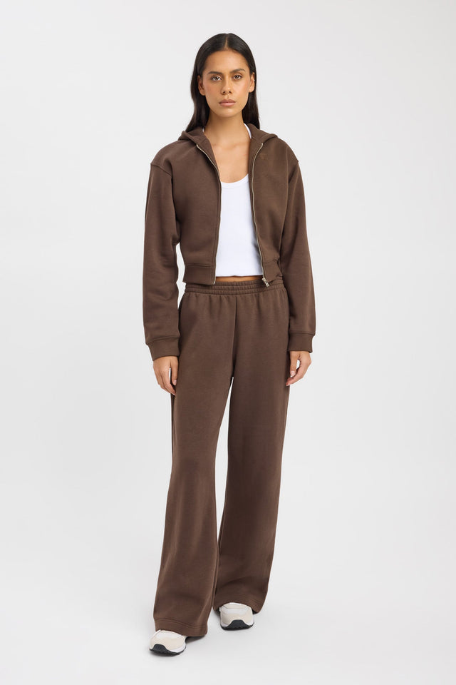 front Tate Wide Leg Pant Kookai Wide-leg High-rise brown womens-regular-pants 