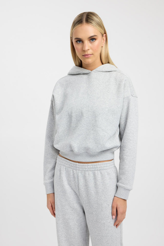 side Brushed Otis Hoodie Kookai High neck Relaxed brown womens-jumpers 