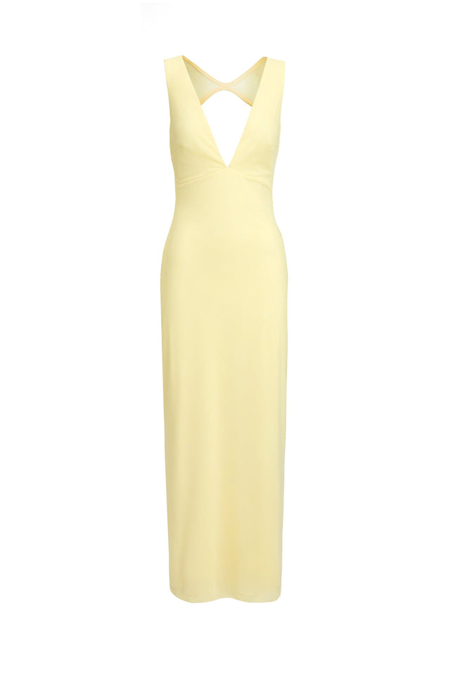 product Bolt Open Back Dress Kookai Straight Maxi Fitted Highneck white womens-dresses 