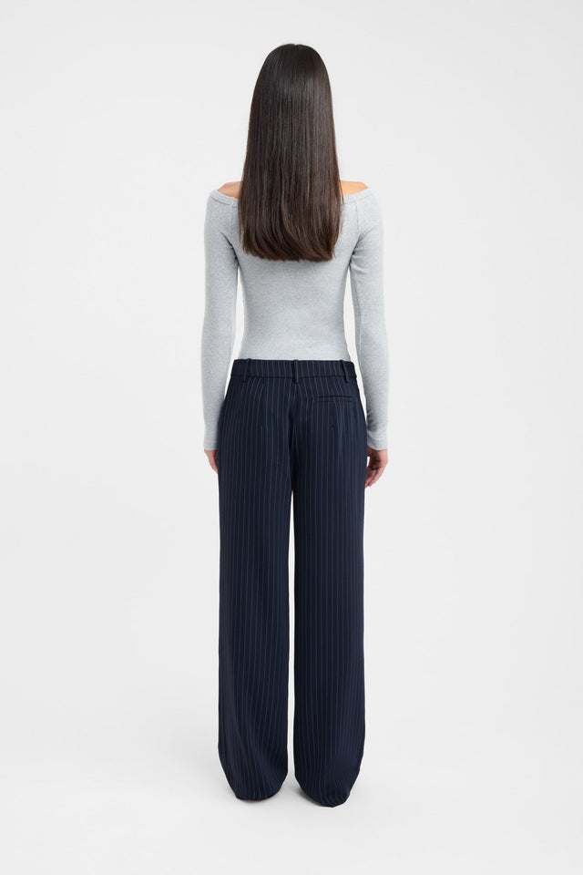 back Madison Off Shoulder Top Kookai Fitted Boatneck Long sleeve Womens-Blouse 