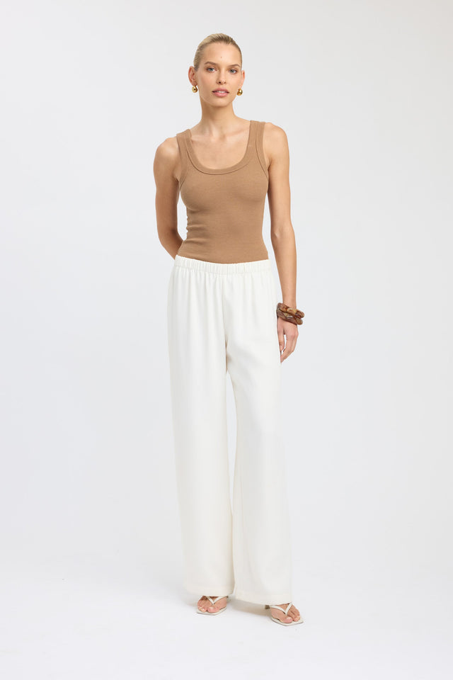 front Romeo Tank Kookai Fitted Scoopneck Sleeveless Womens-Blouse 