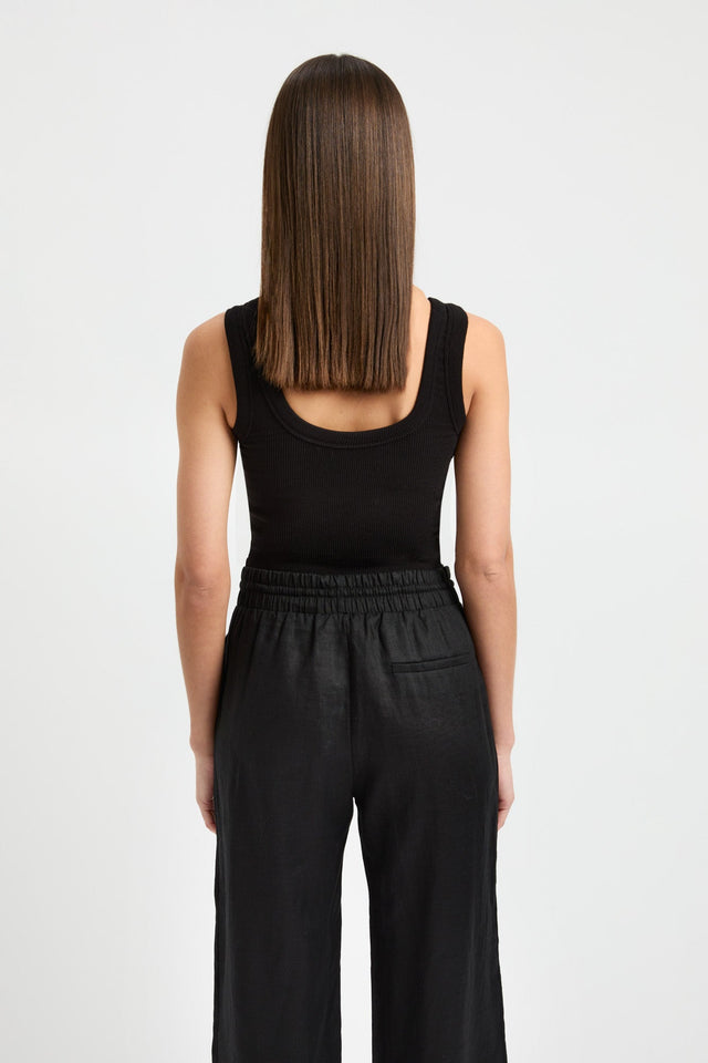 front Romeo Tank Kookai Fitted Scoopneck Sleeveless Womens-Blouse 