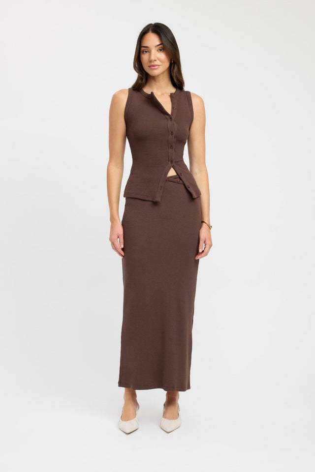 side Carter Maxi Skirt Kookai Straight Maxi womens-skirts 
