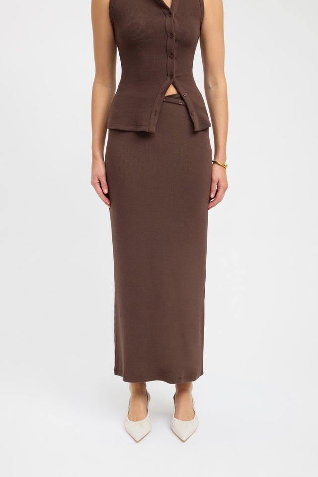 front Carter Maxi Skirt Kookai Straight Maxi womens-skirts 