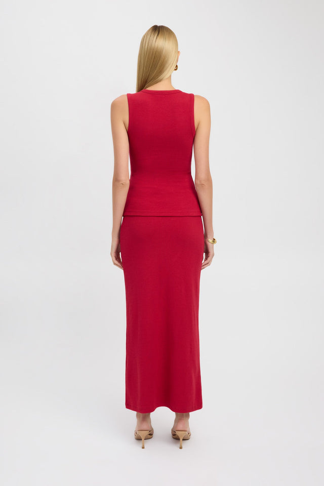 back Bec Button Tank Kookai Fitted Round grey womens-singlets 