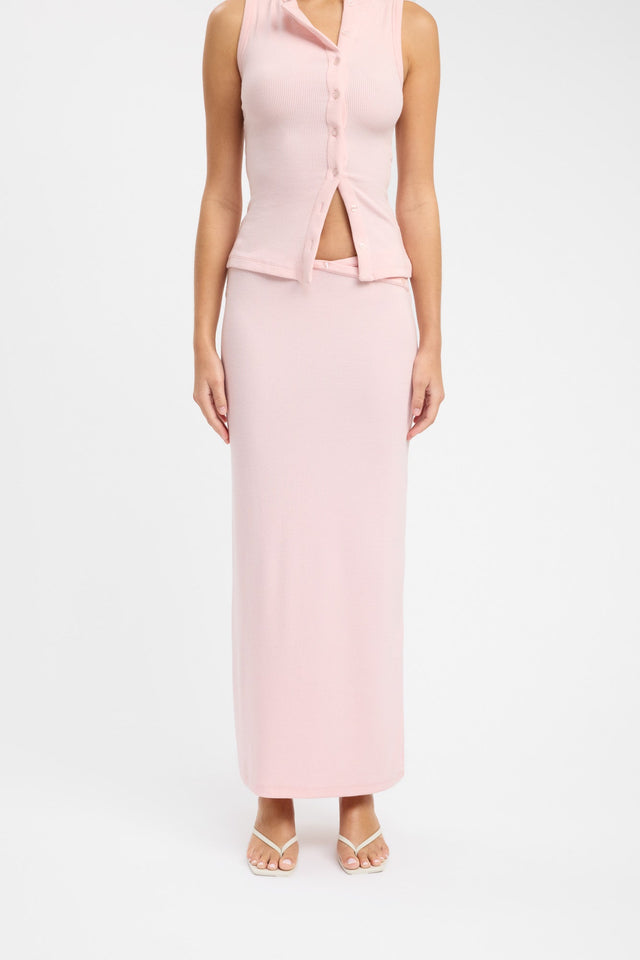 front Carter Maxi Skirt Kookai Straight Maxi brown womens-skirts 