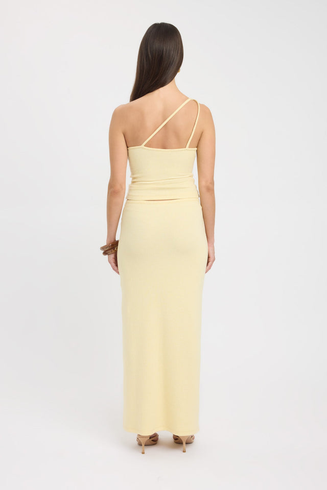back Carter Maxi Skirt Kookai Straight Maxi yellow womens-skirts 