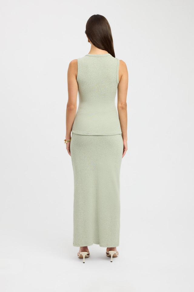 back Carter Maxi Skirt Kookai Straight Maxi brown womens-skirts 