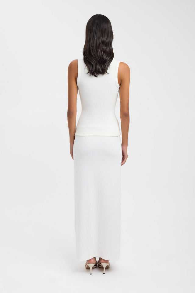 back Bec Button Tank Kookai Fitted Roundneck Sleeveless Womens-Blouse 