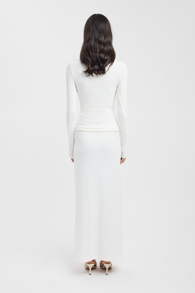 Carter Maxi Skirt Kookai Straight Maxi brown womens-skirts 