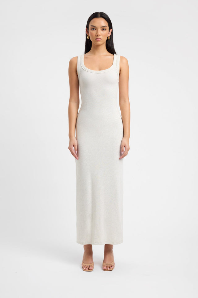 product Romeo Tank Dress Kookai Straight Midi Fitted Scoopneck white womens-dresses 