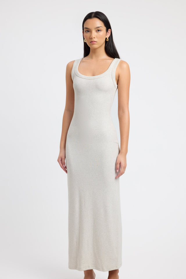 product Romeo Tank Dress Kookai Straight Midi Fitted Scoopneck white womens-dresses 