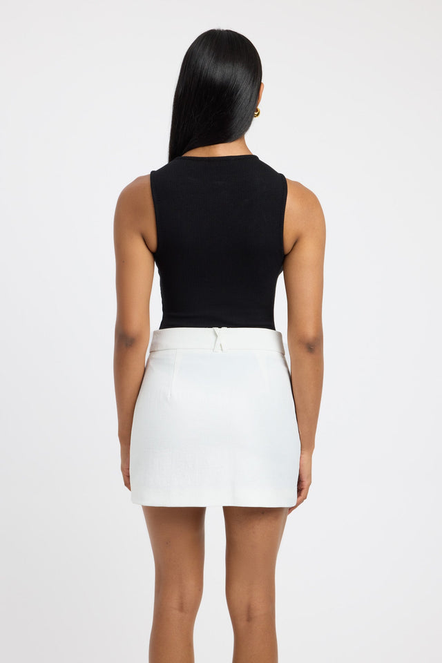 back Miles Top Kookai Fitted Roundneck Sleeveless Womens-Blouse 