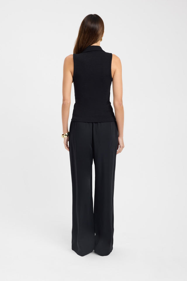 back Aria Tank Kookai Fitted V-neck Sleeveless Womens-Blouse 