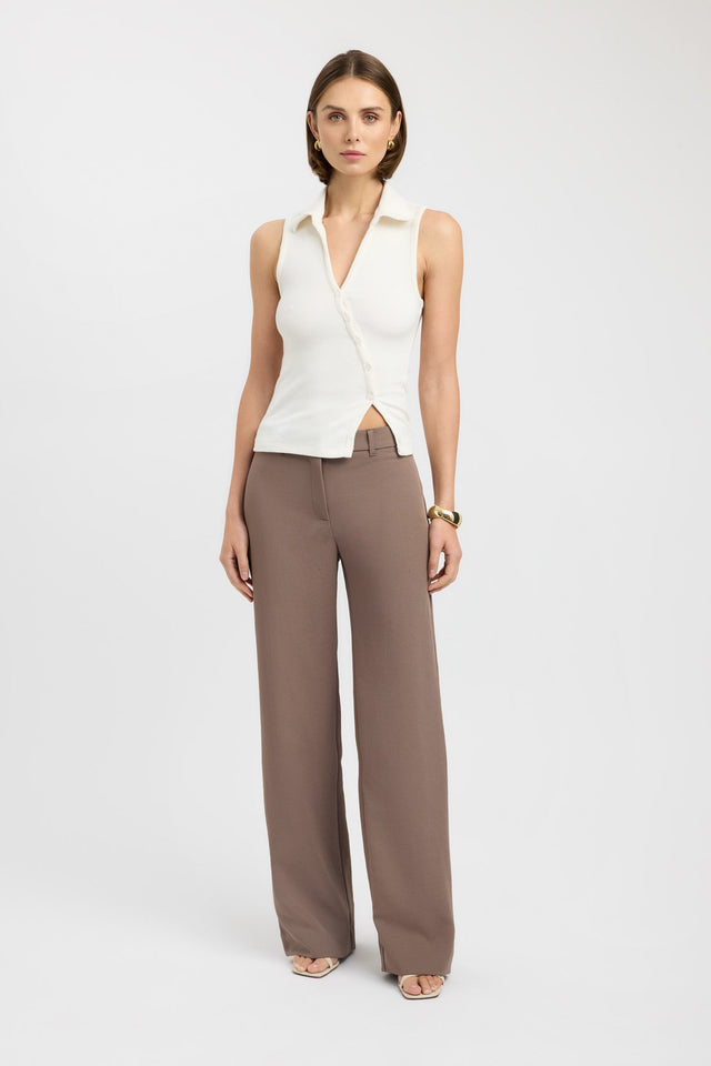side Ariel Low Rise Pant Kookai Regular Low-rise black womens-regular-pants 