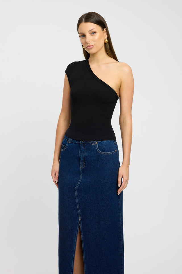 product Savannah Top Kookai Fitted Asymmetry Short sleeves Womens-Blouse 