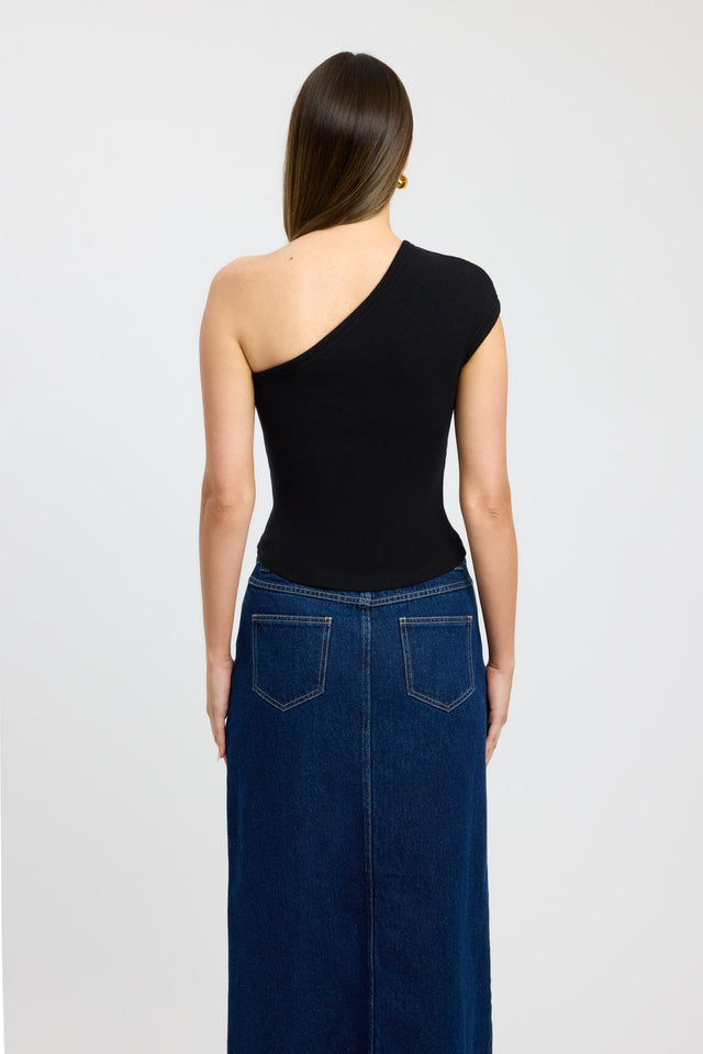 front Savannah Top Kookai Fitted Asymmetry Short sleeves Womens-Blouse 