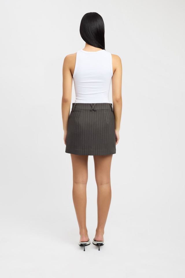 back Chloe Tank Kookai Fitted Asymmetry Sleeveless Womens-Blouse 