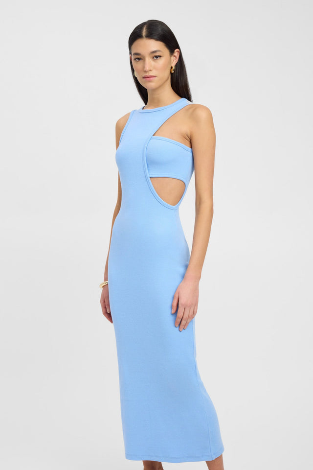 product Mia Dress Kookai Straight Midi Fitted Boatneck white womens-dresses 