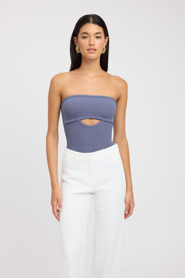 side Jade Tank Kookai Fitted Straight Sleeveless Womens-Blouse 