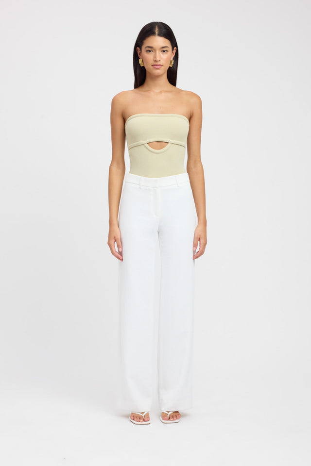 side Jade Tank Kookai Fitted Roundneck Sleeveless Womens-Blouse 