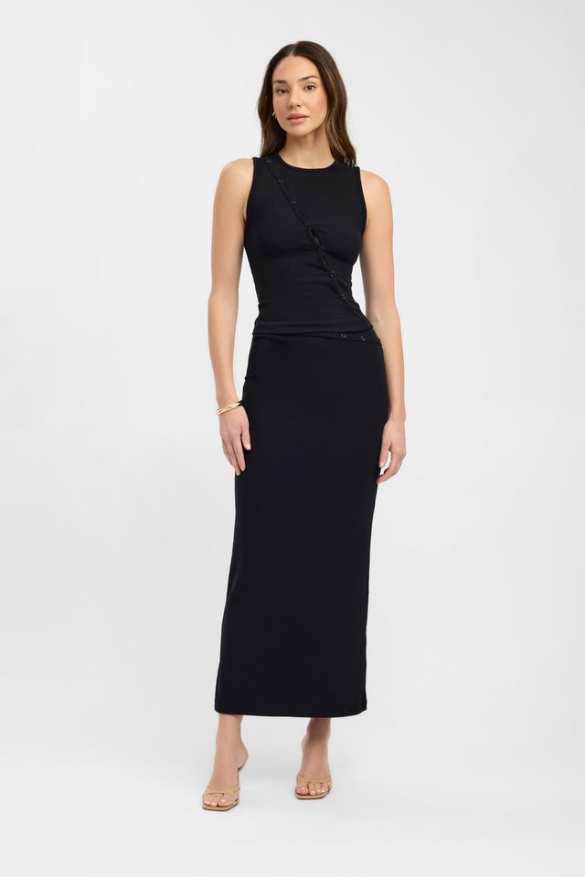 side Emmett Tank Kookai Fitted Roundneck Sleeveless Womens-Blouse 