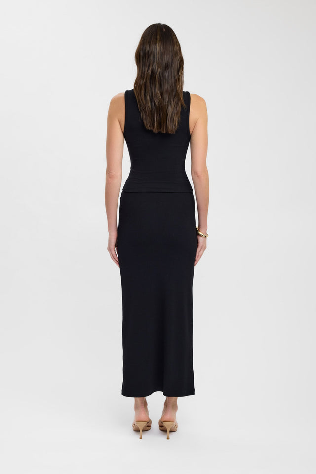 back Emmett Tank Kookai Fitted Roundneck Sleeveless Womens-Blouse 